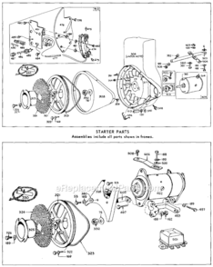 Page B Diagram and Parts List for 140300  Briggs and Stratton Engine